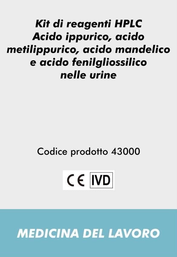 Kit di reagenti HPLC Acido ippurico, acido metilippurico, acido mandelico e acido fenilgliossilico nelle urine
