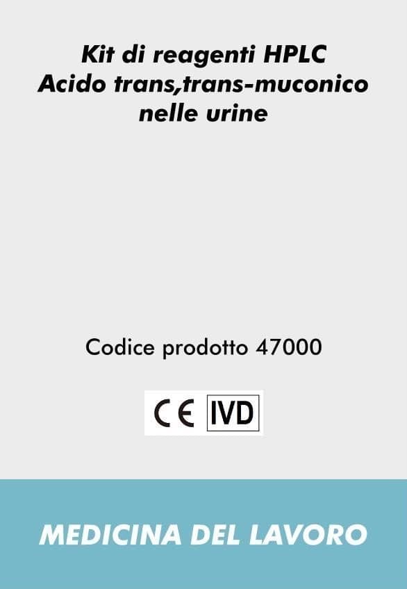 Kit di reagenti HPLC Acido trans,trans-muconico nelle urine