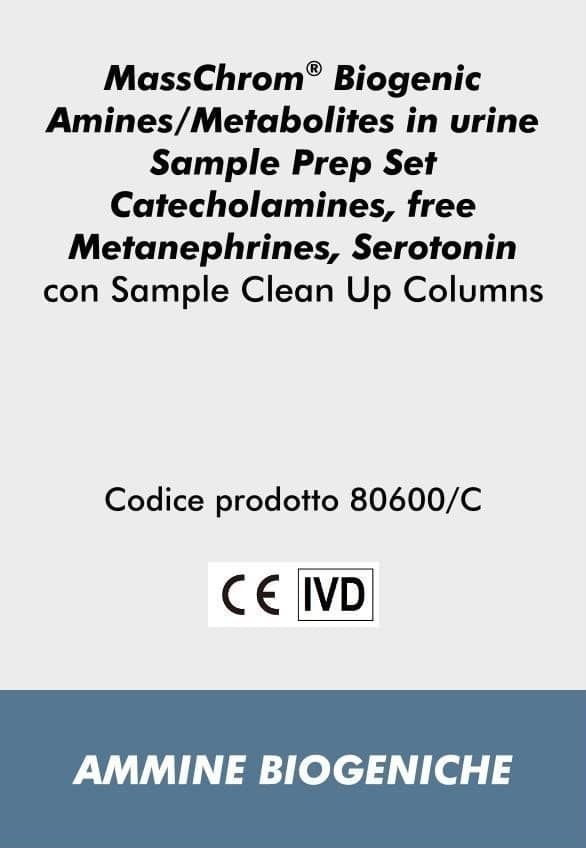 MassChrom® Biogenic Amines/Metabolites in urine Sample Prep Set Catecholamines, free Metanephrines, Serotonin con Sample Clean Up Columns