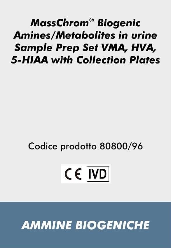 MassChrom® Ammine biogene/metaboliti nelle urine Sample Prep Set VMA, HVA, 5-HIAA con piastre di raccolta 96 test