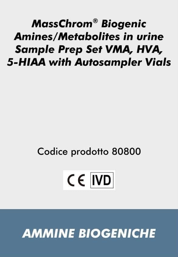 MassChrom® Ammine biogene/metaboliti nelle urine Sample Prep Set VMA, HVA, 5-HIAA con vials per autocampionatore
