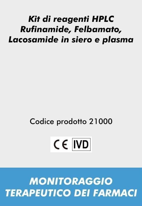 Kit di reagenti HPLC Rufinamide, Felbamato, Lacosamide in siero e plasma