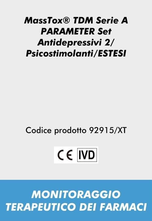 MassTox® TDM Serie A PARAMETER Set Antidepressivi 2/Psicostimolanti/ESTESI